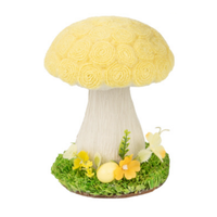 Yellow Mushroom in Green Grass 6.5 Inch