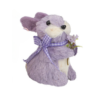 Purple Bunny with Flowers
