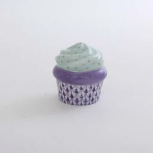 Herend Cupcake Purple Fishnet