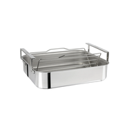 CRISTEL Roaster 3 Ply 15 x 12.5 inches with Rack and Thermometer