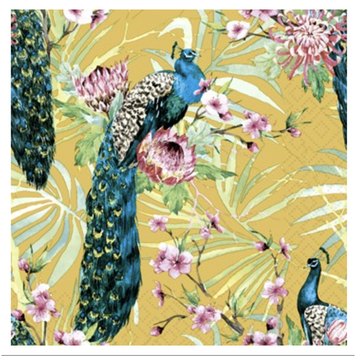 OCD Napkin Cocktail Paper Tropic Peacock