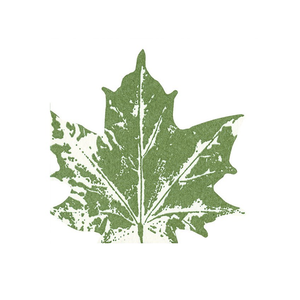 OCD Napkins Paper Maple Leaf Green Silhouette Airlaid