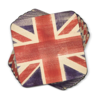 Coasters Union Jack Flag Set of 6
