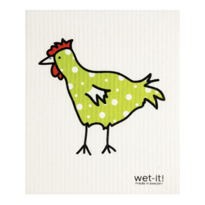 Wet-It! Swedish Cloth Spotted Green Chicken