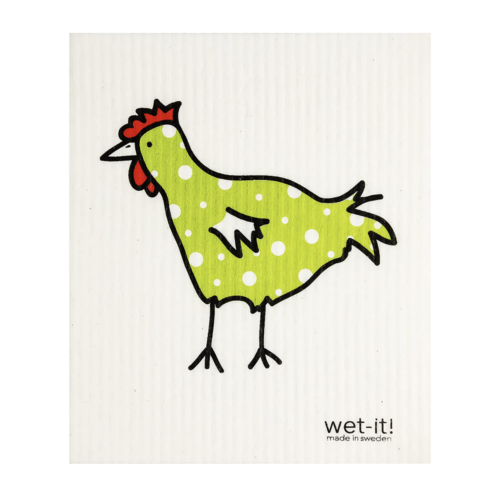 Wet-It! Swedish Cloth Spotted Green Chicken
