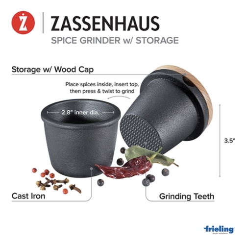 Zassenhaus Mortar And Pestle Spice Buddy Cast Iron