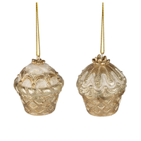 Gold Cupcake Ornament