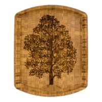 Carving Board with Groove Family Tree Bamboo