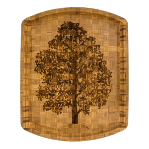 Totally Bamboo Carving Board with Groove Family Tree Bamboo