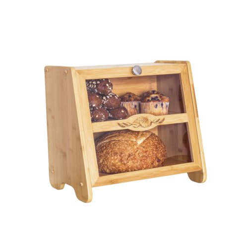 Totally Bamboo Double Layer Farmhouse Bread Box