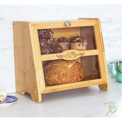 Totally Bamboo Double Layer Farmhouse Bread Box