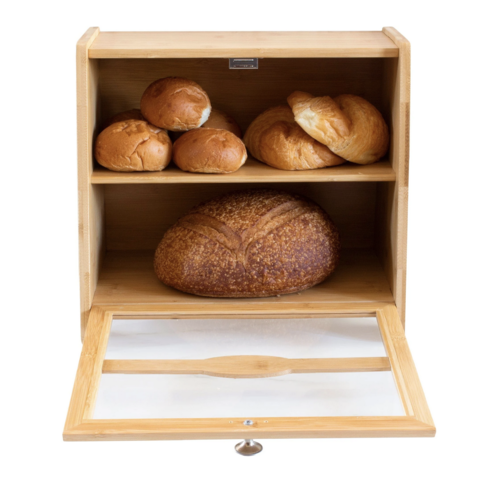 Totally Bamboo Double Layer Farmhouse Bread Box