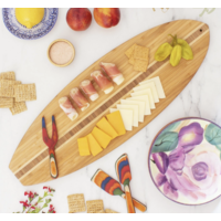 Surfboard Bomboo Serving and Cutting Board