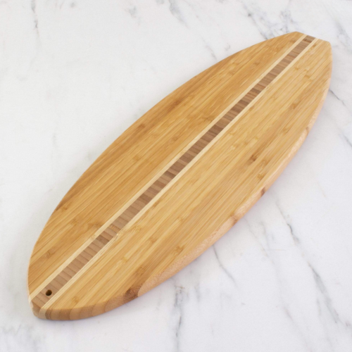 Totally Bamboo Surfboard Bomboo Serving and Cutting Board