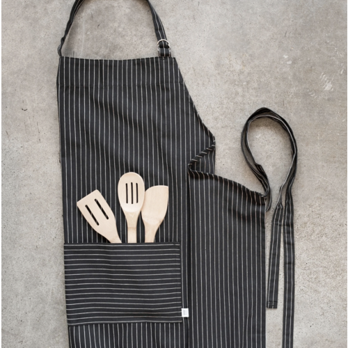 Now Designs Apron Mighty Pinstripe Black