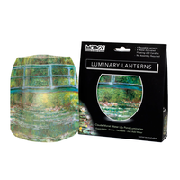 Luminary Lantern Water Lily Pond & Water Activated LED Candles 4 Each