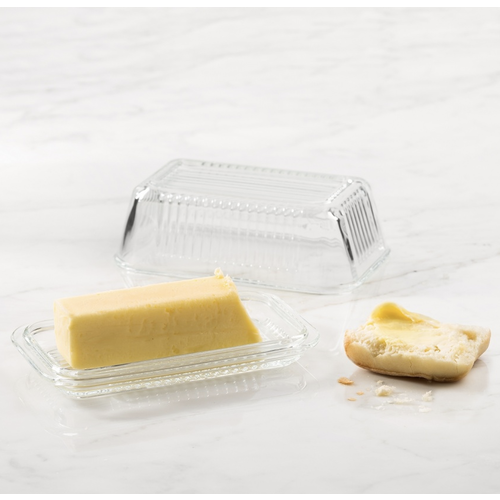 TRUDEAU Butter Dish Glass Linea