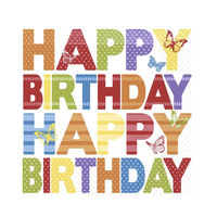 Napkin Lunch Paper Happy Birthday