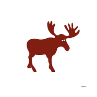 Napkin Cocktail Paviot Moose Red