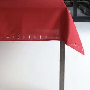 Harman Tree Hemstitch Tablecloth 60x120 Red