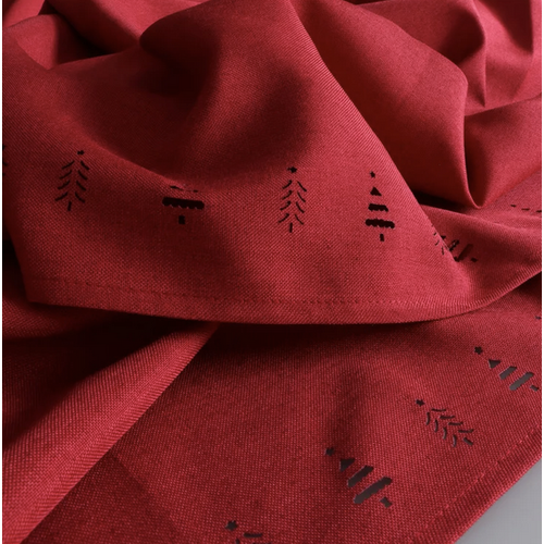 Harman Tree Hemstitch Tablecloth 60x120 Red