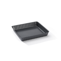 Square Fluted Tart Pan with Removable Base Non-Stick