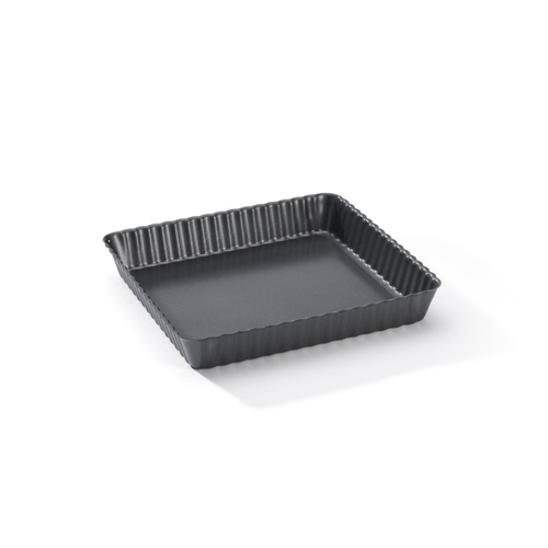 DeBuyer Square Fluted Tart Pan with Removable Base Non-Stick