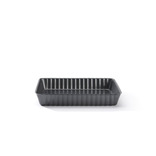 DeBuyer Square Fluted Tart Pan with Removable Base Non-Stick