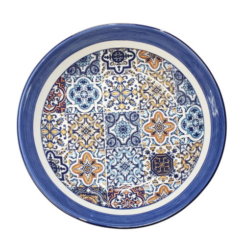 PORTUGAL IMPORTS Azulejo Serving Bowl 10 Inch