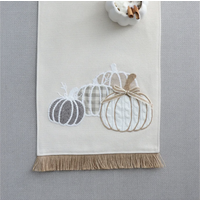 Table Runner Plaid Pumpkin Natural