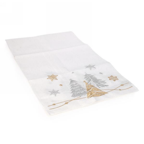 Table Runner Trees with Glitter Table Runner Trees with Glitter