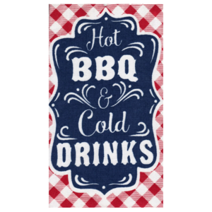 Tea Towel Dual Hot BBQ Gingham