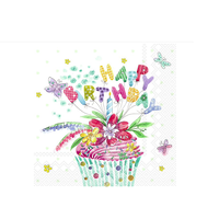 Napkin Lunch Paper Birthday Cupcake