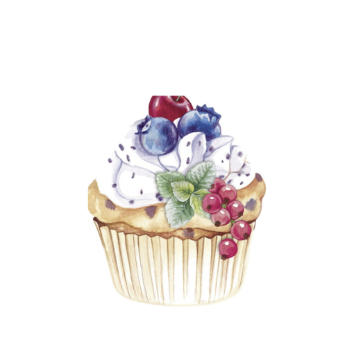 IHR Napkin Lunch Paper Sweet Cupcake Shaped