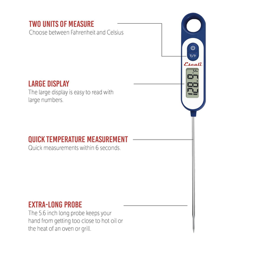 Escali Thermometer Long Stem Blue