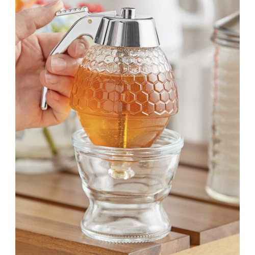 Fox Run Honey Syrup Dispenser Glass