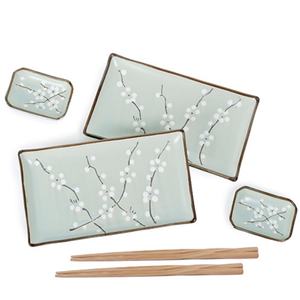 Carol’s Nicetys Sushi Set Light Blue Cherry Blossom