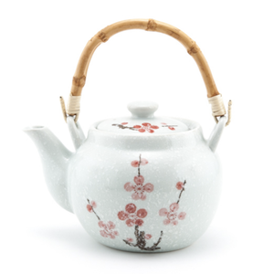 Carol’s Nicetys Teapot with Strainer Bamboo Handle