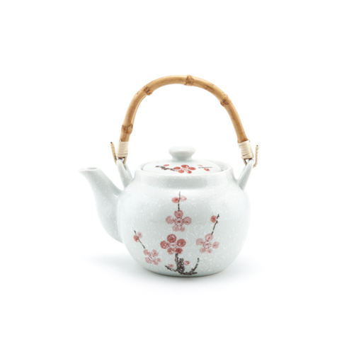 Carol’s Nicetys Teapot with Strainer Bamboo Handle