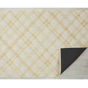 Chilewich Woven Floor Mat Ribbons Wheat Medium