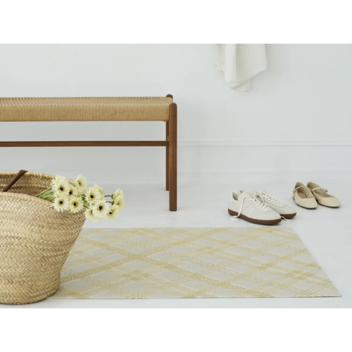 Chilewich Woven Floor Mat Ribbons Wheat Medium