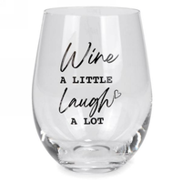 Stemless Wine Glass A Little Laugh