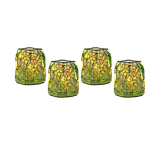MODGY Luminary Lantern Daffodils & Water Activated LED Candles 4 Each MODGY Luminary Lantern Daffodils & Water Activated LED Candles 4 Each