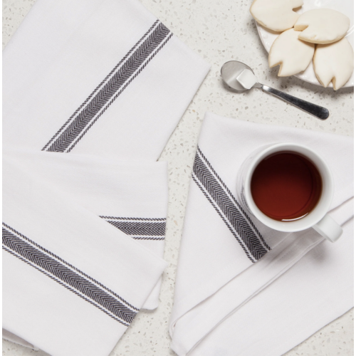 Now Designs Tea Towel Brooklyn Stripe Black