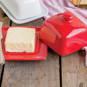 Now Designs Butter Dish Square Red