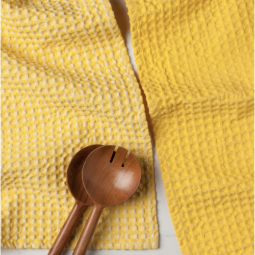 Now Designs Tea Towel Second Spin Waffle Yellow Set of 2