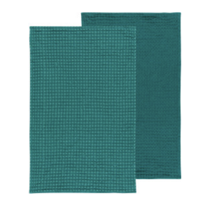 Now Designs Tea Towel Second Spin Waffle Teal Set of 2
