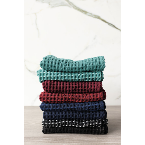 Now Designs Tea Towel Second Spin Waffle Teal Set of 2