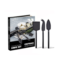 Cheese Knife Set of 3 Matte Black