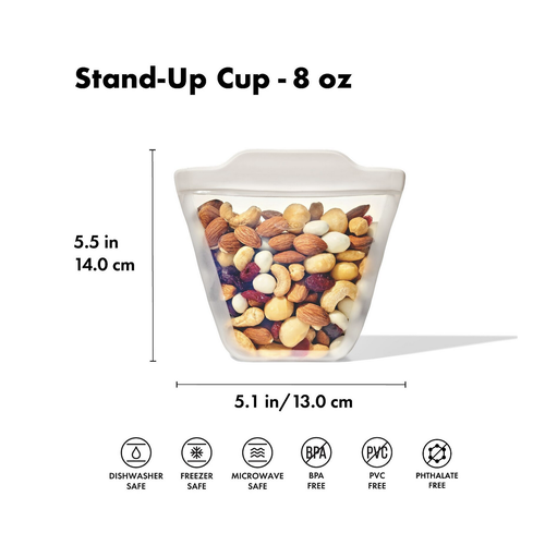 OXO OXO Reusable Stand-Up Snack Bag Oat 8oz